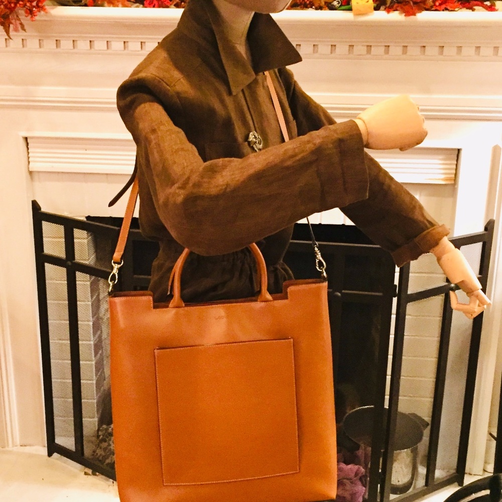 Lodis "Audrey" Leather Handbag - Toffee, Large